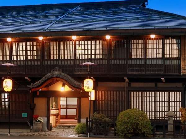 旅館かみなか 館内 手湯と記念撮影スポット