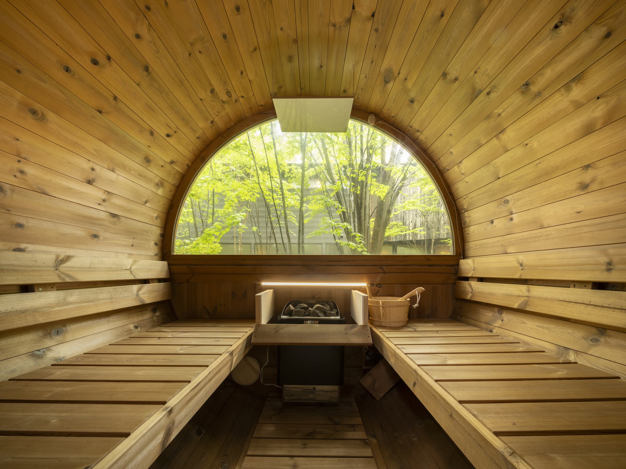 Villa-style guest room at Longing House