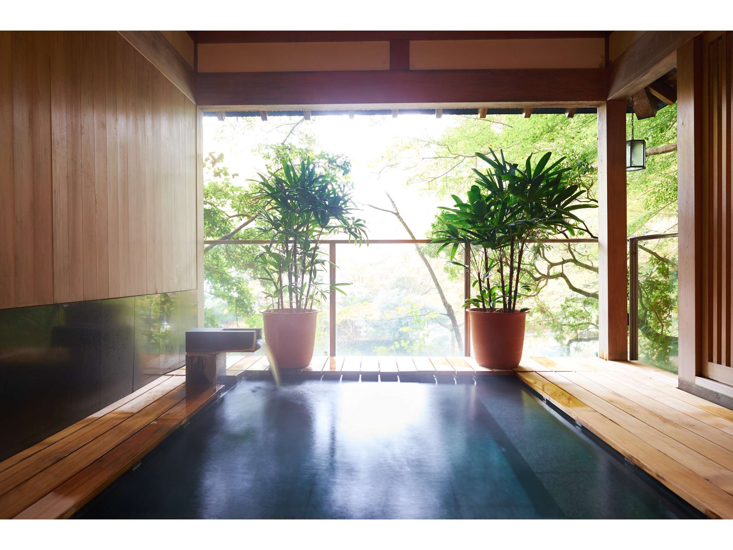 元湯 環翠楼 露天風呂「静寛の湯」