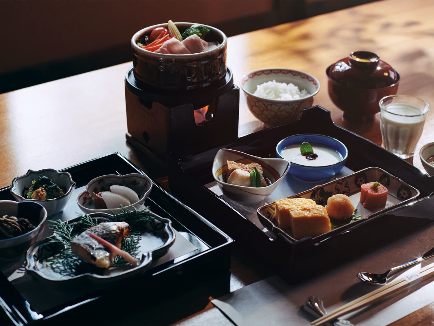 お宿 のし湯 朝食 小国郷の和朝食