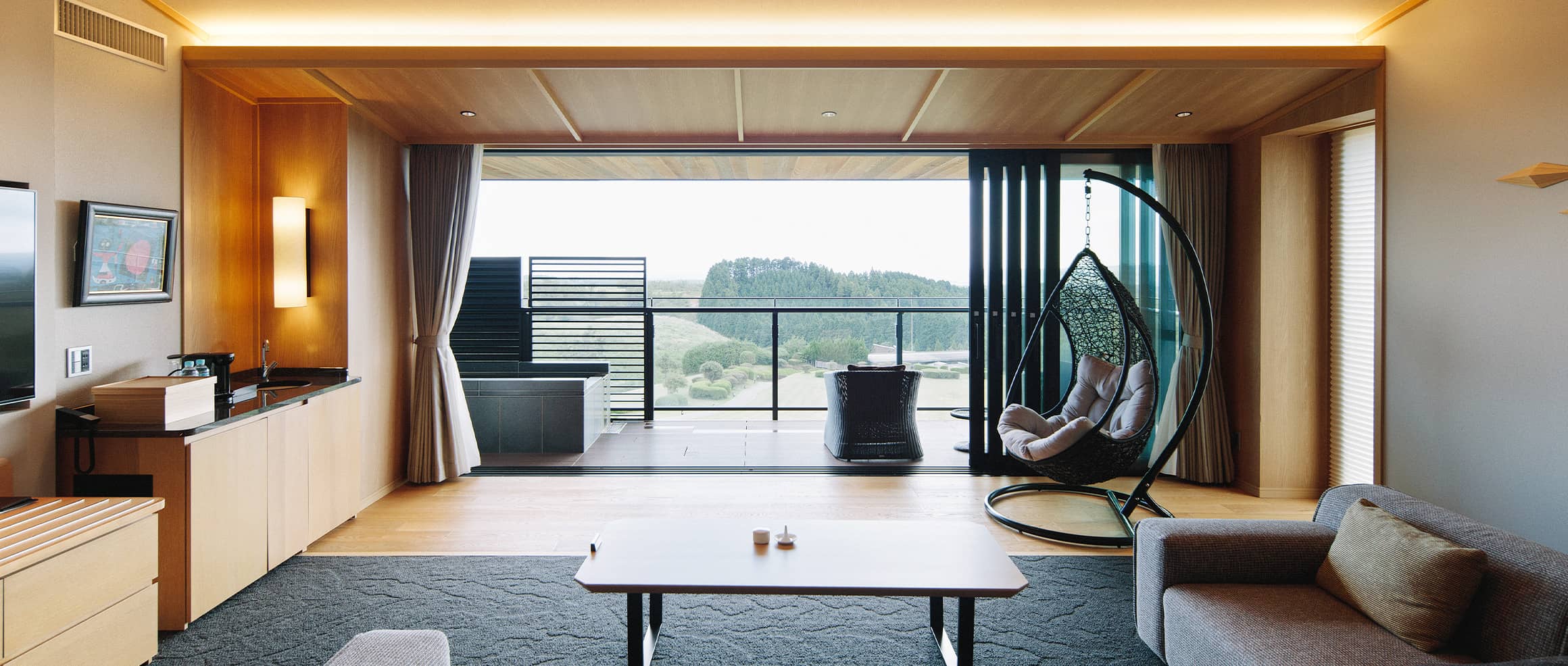 Guest room with highland views at Senomoto Highland's Hotel