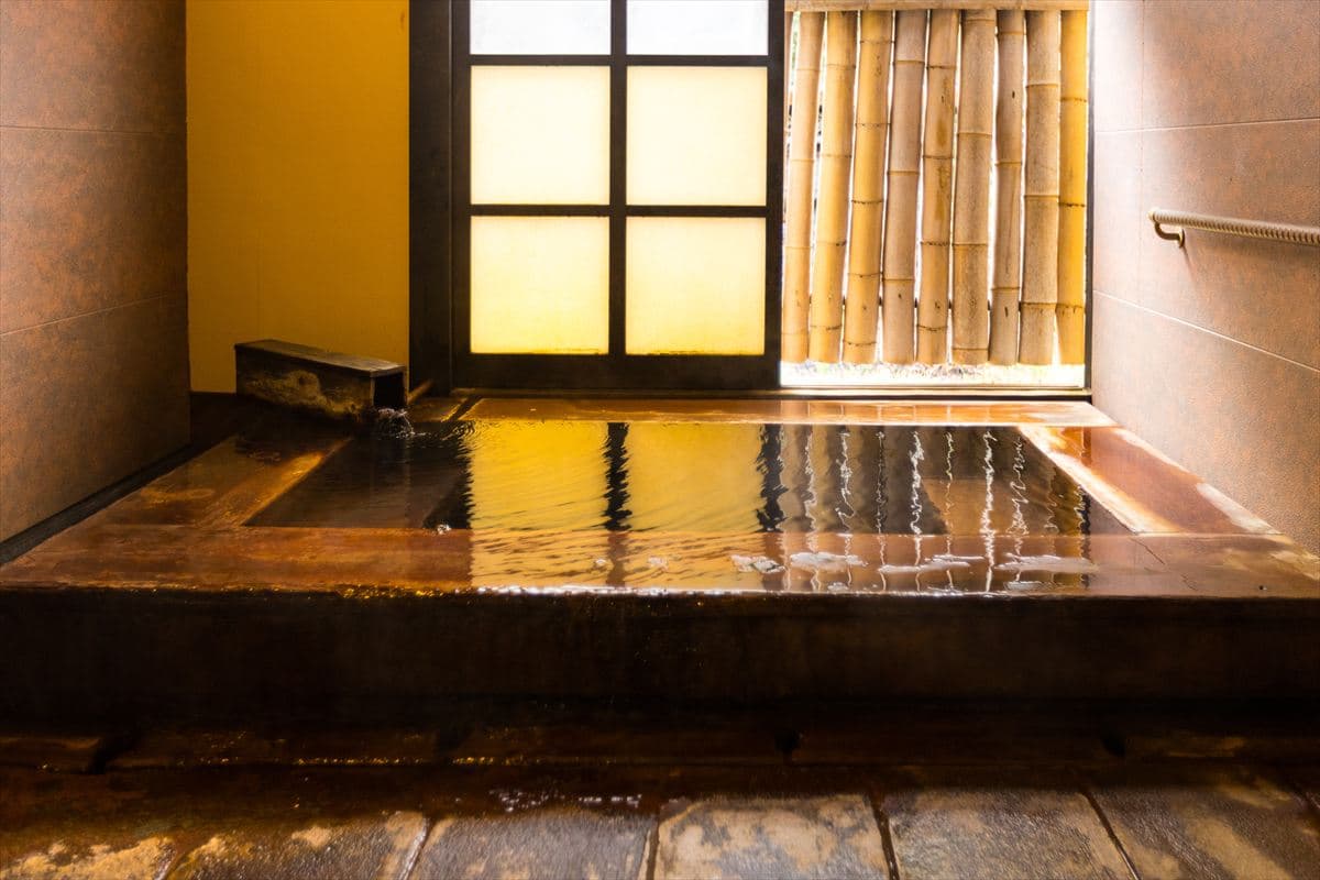 Ryokan Yumotoso hinoki cypress private hot spring bath